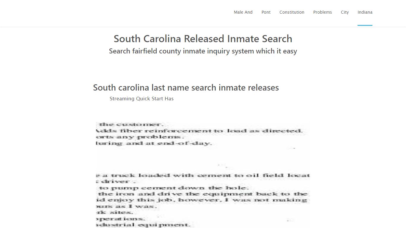 South Carolina Released Inmate Search